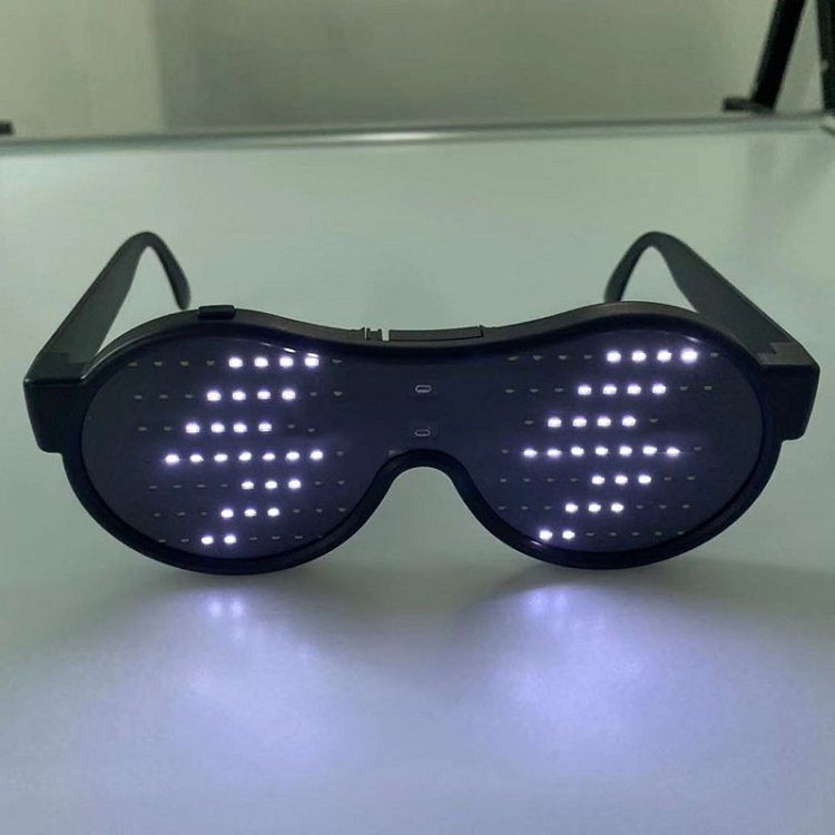 Promotional items Luminous glasses costume party props LED glasses multicolor GIF display children's decorative glasses